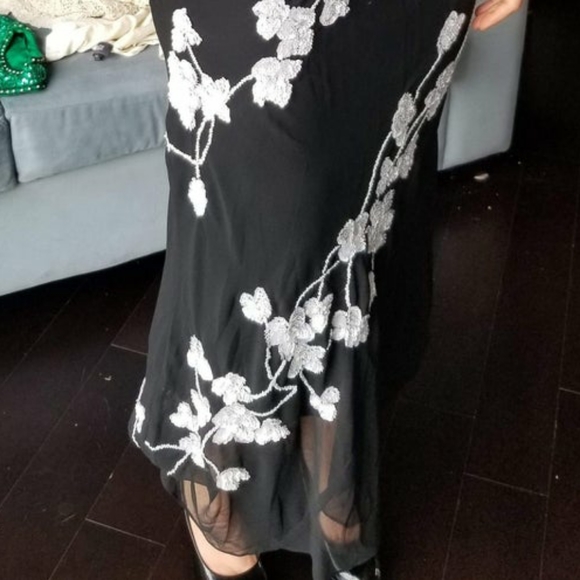 Vintage Black Bias Cut Marina Bresler Dress - Picture 6 of 10